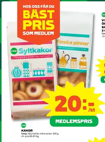 Coop Daglivs KAKOR erbjuda