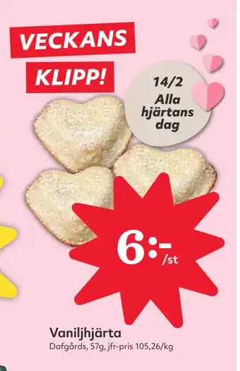 Hemköp Vaniljhjärta erbjuda