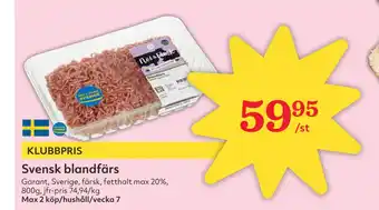 Hemköp Svensk blandfärs erbjuda