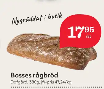 Hemköp Bosses rågbröd erbjuda