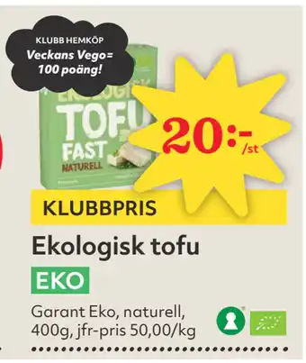 Hemköp Ekologisk tofu erbjuda