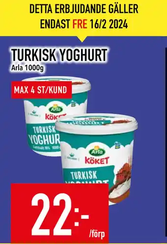 Matdax TURKISK YOGHURT erbjuda