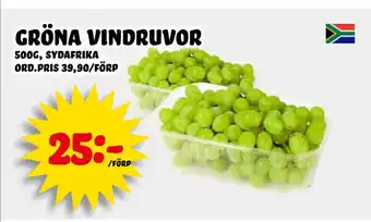 Nelins gröna vindruvor erbjuda