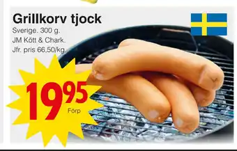 Matöppet Grillkorv tjock erbjuda