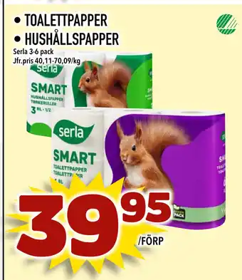 Supergrossen TOALETTPAPPER • HUSHÅLLSPAPPER erbjuda