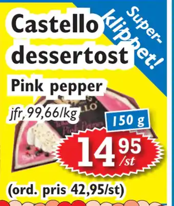 T-jarlen Castello dessertost erbjuda