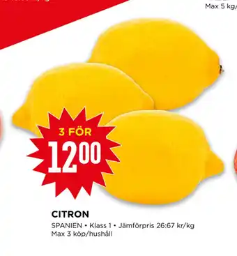 Willys CITRON erbjuda