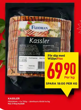 Willys KASSLER erbjuda
