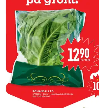Willys Hemma ROMANSALLAD erbjuda
