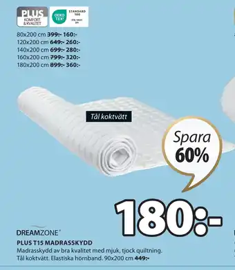 JYSK PLUS T15 MADRASSKYDD erbjuda