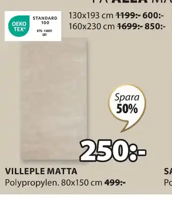 JYSK VILLEPLE MATTA erbjuda