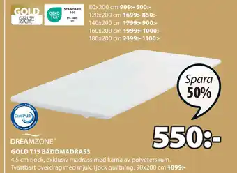 JYSK GOLD T15 BÄDDMADRASS erbjuda