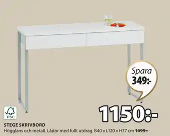 JYSK STEGE SKRIVBORD erbjuda