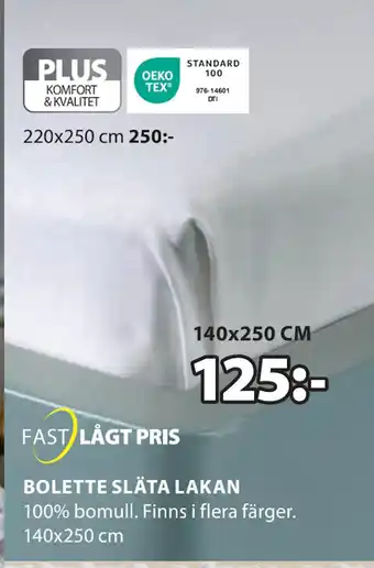 JYSK BOLETTE SLÄTA LAKAN erbjuda