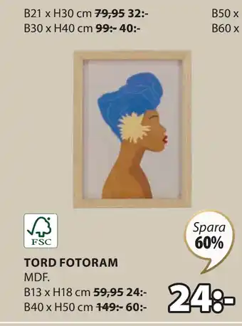 JYSK TORD FOTORAM erbjuda