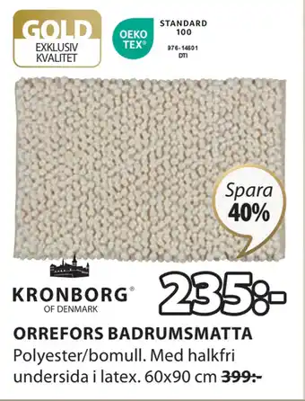JYSK ORREFORS BADRUMSMATTA erbjuda
