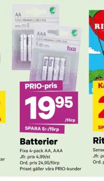 City Gross Fixa batterier erbjuda