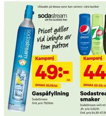 City Gross Sodastream kolsyrepatron erbjuda