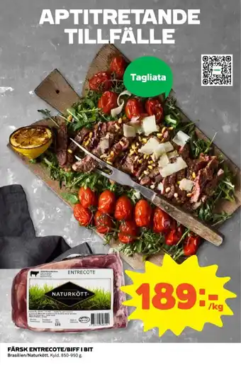 Coop Naturkött entrecôte erbjuda