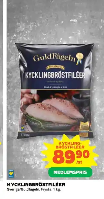 Coop Guldfågeln kycklingbröstfilé erbjuda