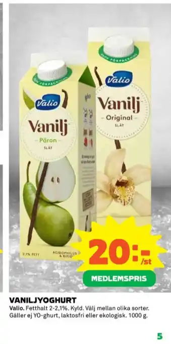 Coop Valio yoghurt erbjuda
