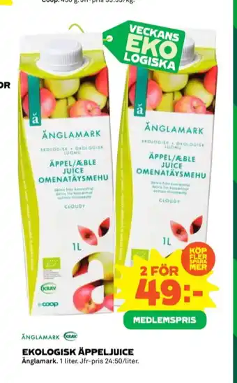 Coop Änglamark juice erbjuda