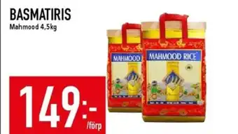 Matdax Mahmood rice basmatiris erbjuda
