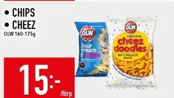 Matdax Olw ostbågar cheez doodles erbjuda
