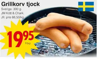 Matöppet Jm chark grillkorv erbjuda