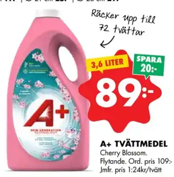 ÖoB A+ tvättmedel flytande erbjuda