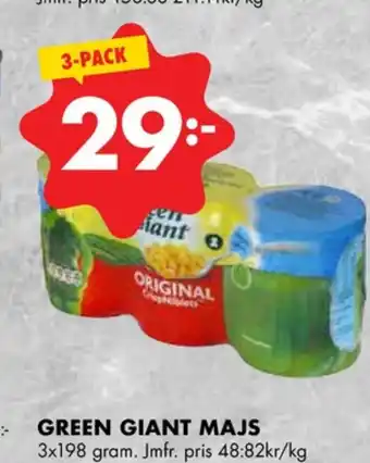 ÖoB Green giant majs erbjuda