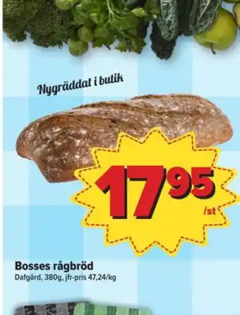 Östenssons Dafgårds butiksbakat matbröd erbjuda