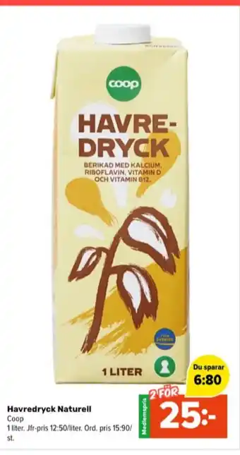 Coop Extra Coop havredryck erbjuda