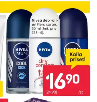 Rusta Nivea deodorant roll-on erbjuda