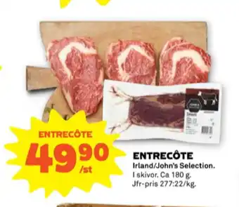 Stora Coop Johns selection entrecôte erbjuda