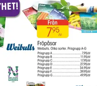 EKO Weibull fröpåsar erbjuda