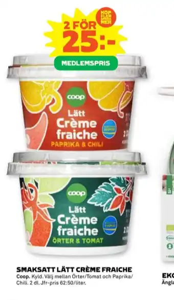 Stora Coop Coop crème fraiche erbjuda