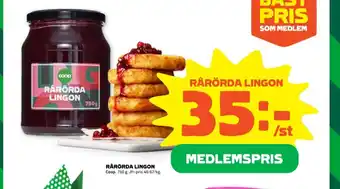 Coop rårörda lingon