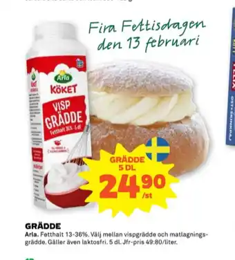 Stora Coop Arla köket vispgrädde erbjuda