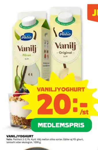 Stora Coop Valio yoghurt erbjuda