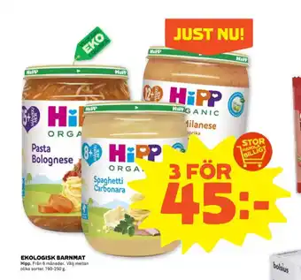 Stora Coop Hipp barnmat erbjuda