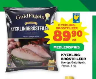Stora Coop Guldfågeln kycklingbröstfilé erbjuda