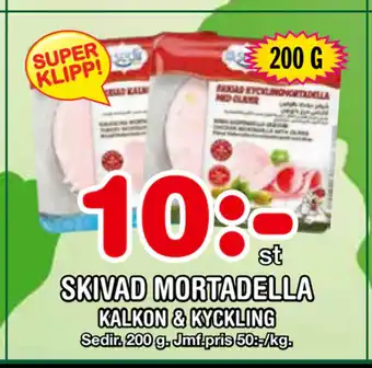 Nya Pulsen SKIVAD MORTADELLA erbjuda