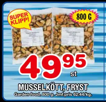 Nya Pulsen MUSSELKÖTT, FRYST erbjuda