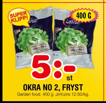 Nya Pulsen OKRA NO 2, FRYST erbjuda
