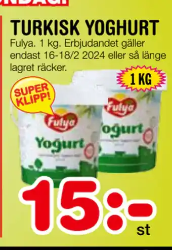 Nya Pulsen TURKISK YOGHURT erbjuda