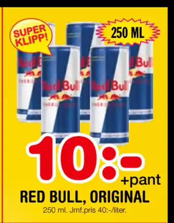 Nya Pulsen RED BULL, ORIGINAL erbjuda