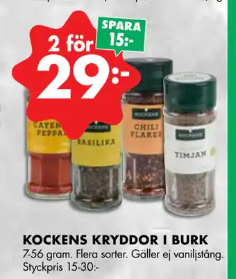ÖoB KOCKENS KRYDDOR I BURK erbjuda