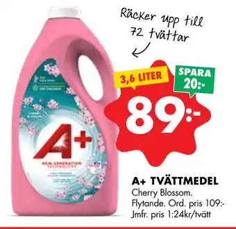 ÖoB A+ TVÄTTMEDEL erbjuda