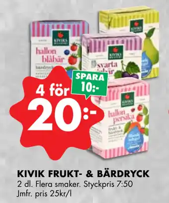 ÖoB KIVIK FRUKT- & BÄRDRYCK erbjuda
